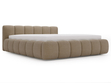 Polsterbett mit Bettkasten und Lattenrost 200x200 Cloud Low Bouclé-Stoff Braun