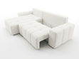 Ecksofa L-Form mit Schlaffunktion und Bettkasten Bresso Creme