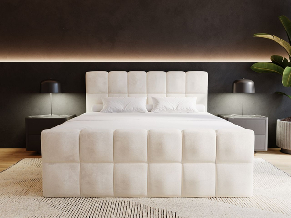 Boxspringbett mit Bettkasten 180x200 Alicante Beige