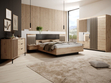 Holzbett mit Kopfteil 160x200 Turia Eiche Artisan, Anthrazit