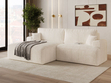 Ecksofa L-Form mit Schlaffunktion und Bettkasten Serene Links Creme