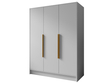 Kleiderschrank 150 cm Perugia Weiß mit goldenen Griffen