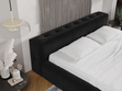 Polsterbett mit Bettkasten und Lattenrost 160x200 Lipari Schwarz