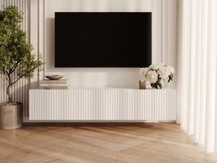 TV-Lowboard mit Türen 150 cm Kioto Weiß matt