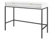 Schminktisch mit Schubladen Amber Weiß, Schwarz Frame