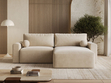 Ecksofa L-Form mit Schlaffunktion und Bettkasten Aurora Beige