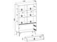 Vitrinenschrank Soil Barock Eiche, Schwarz