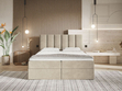 Boxspringbett mit Bettkasten 160x200 Cascada Beige