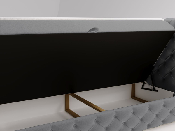 Boxspringbett mit Bettkasten 140x200 Canolo Grau