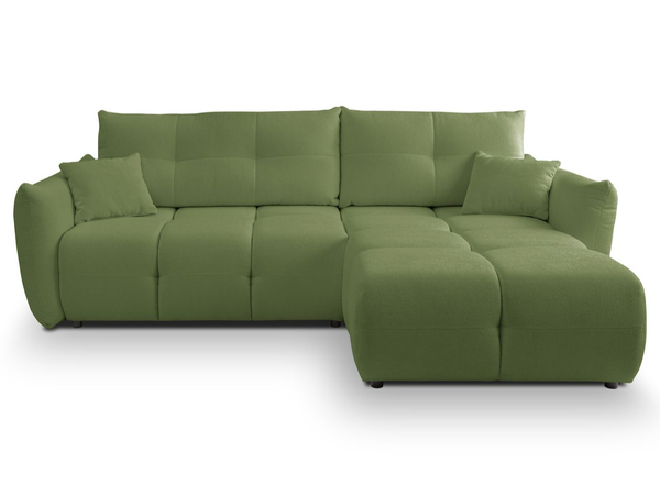 Ecksofa L-Form mit Schlaffunktion und Bettkasten Bene Grün
