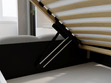 Polsterbett mit Bettkasten und Lattenrost 120x200 Modo Grau