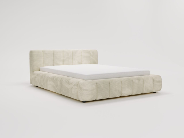 Polsterbett mit Bettkasten und Lattenrost 120x200 Ibiza Creme