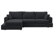 Ecksofa L-Form fürs Wohnzimmer Nesto Links Schwarz