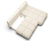 Ecksofa mit Schlaffunktion und Bettkasten Rechts Milet Creme