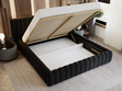 Polsterbett mit Bettkasten und Lattenrost 160x200 Bliss Schwarz