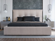 Polsterbett mit Bettkasten und Lattenrost 200x200 Valencia Beige