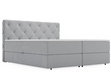 Boxspringbett mit Bettkasten 200x200 Napoli Grau