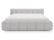 Polsterbett mit Bettkasten und Lattenrost 140x200 Cloud Low Bouclé-Stoff Grau