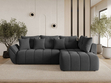 Ecksofa L-Form mit Schlaffunktion und Bettkasten Genoa Anthrazit