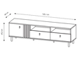 Wohnzimmer-Set Malone Artisan Eiche, Anthrazit
