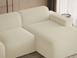 Ecksofa L-Form Rechts Lavia Bouclé-Stoff Hellbeige