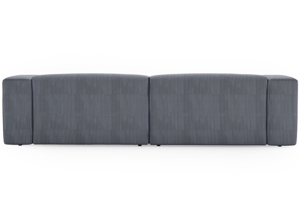 Ecksofa L-Form Links Moderne Cord Ecksofa Landi Grau