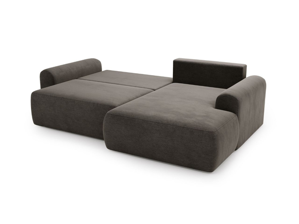 Ecksofa L-Form mit Schlaffunktion und Bettkasten Savana Rechts Grau