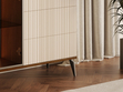 Kommode mit Türen und Schubladen Vinni Dunkler Walnuss Cashmere