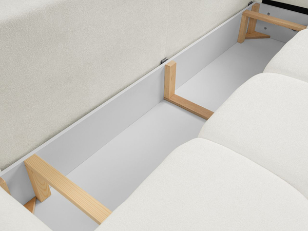 Schlafsofa mit Bettfunktion und Bettkasten Bene Creme