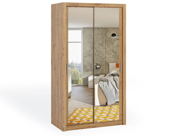 Verspiegelter Schiebeschrank Bino 120 - Artisan Eiche