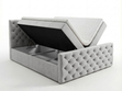 Boxspringbett mit Bettkasten 140x200 Montego Hellgrau