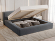 Polsterbett mit Bettkasten und Lattenrost 120x200 Mali Dunkelgrau