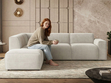Ecksofa L-Form Links Eluno Hellbeige