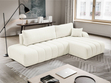 Ecksofa mit Schlaffunktion und Bettkasten Rechts Adoro Creme 
