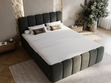 Boxspringbett mit Bettkasten 160x200 Cloud Dunkelgrau