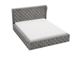Polsterbett mit Bettkasten und Lattenrost 120x200 Kingston Grau