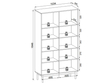 Vitrinenschrank Julio Cashmere