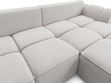 Ecksofa L-Form Rechts mit Schlaffunktion und Bettkasten Bonno Grau