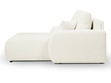Ecksofa mit Schlaffunktion und Bettkasten Rechts Adoro Creme 