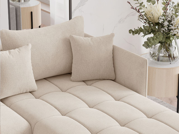 Wohnlandschaft mit Schlaffunktion und Bettkasten Ardi U Beige