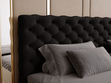 Boxspringbett mit Bettkasten 180x200 Bergamo Schwarz
