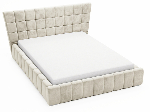 Polsterbett mit Bettkasten und Lattenrost 120x200 Paris Beige