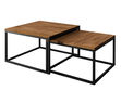 Couchtisch auf schwarzem Gestell Asumi Eiche Stirling 36x42