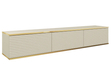 TV-Lowboard Hänge mit Türen 175 cm Diolo Beige mit geriffelter Vorderseit