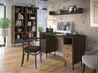 Schreibtisch mit Schubladen und Schrank Nussbaum Warmia, Schwarz