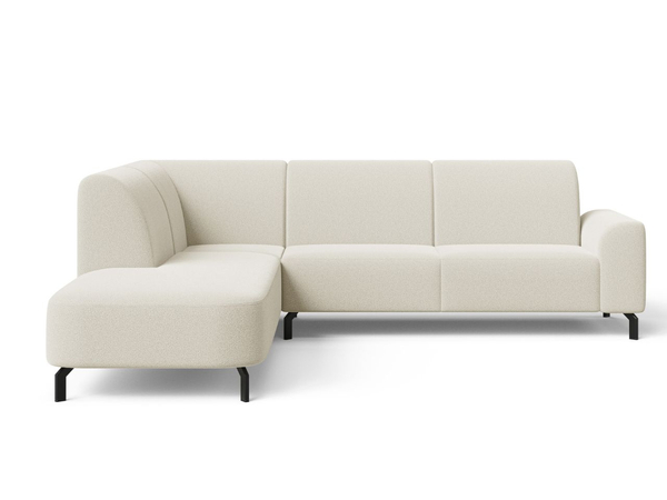 Ecksofa L-Form Links Regento Bouclé-Stoff Hellbeige