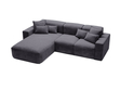 Ecksofa L-Form Links Moderne Ecksofa Leni Dunkelgrau