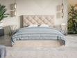 Polsterbett mit Bettkasten und Lattenrost 120x200 Salento Beige
