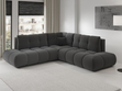Ecksofa mit Schlaffunktion und Bettkasten Links Kair Graphit