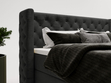 Boxspringbett mit Bettkasten 180x200 Lion Schwarz